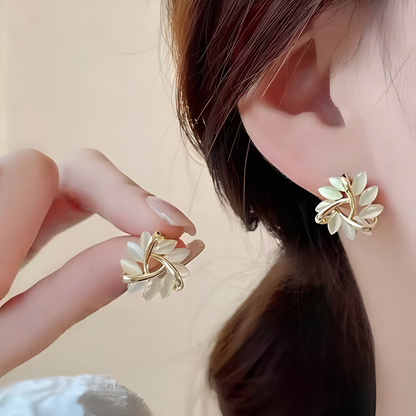 White Flower Earrings