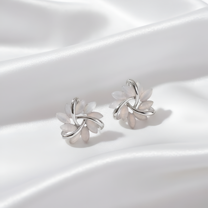 White Flower Earrings