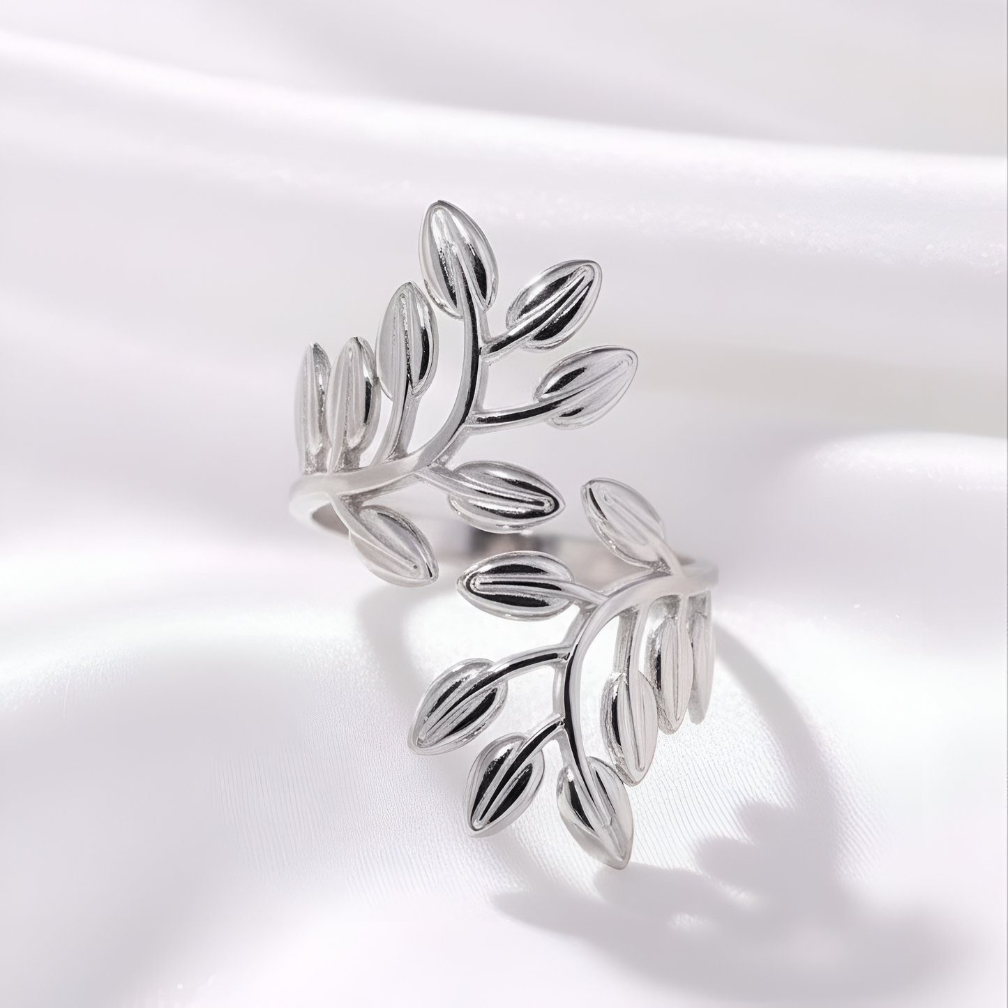Leaf Wrapped Open Ring